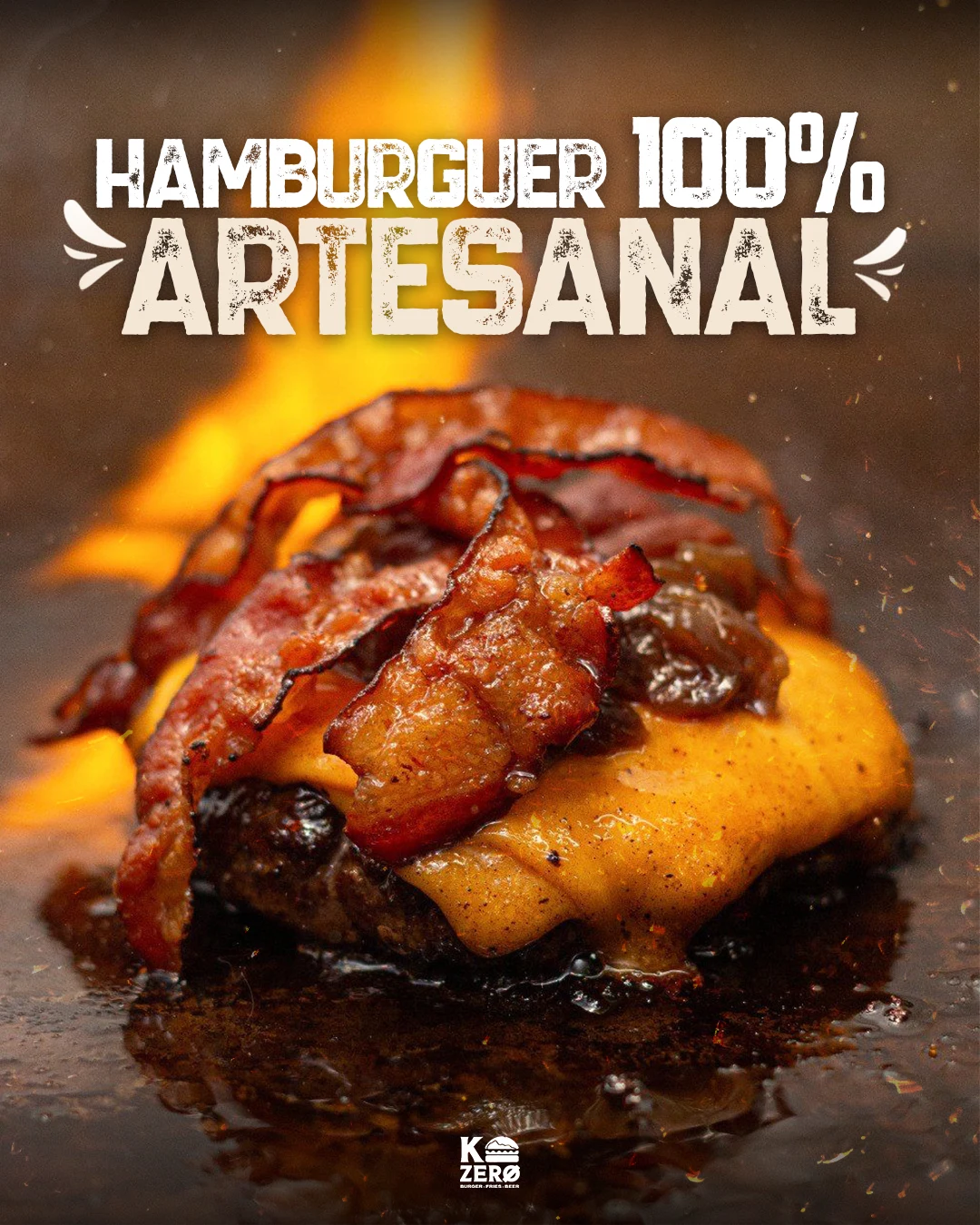 Arte para hambúrguer artesanal